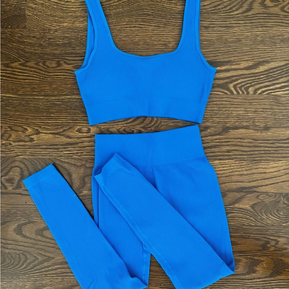 Vibrant blue workout set